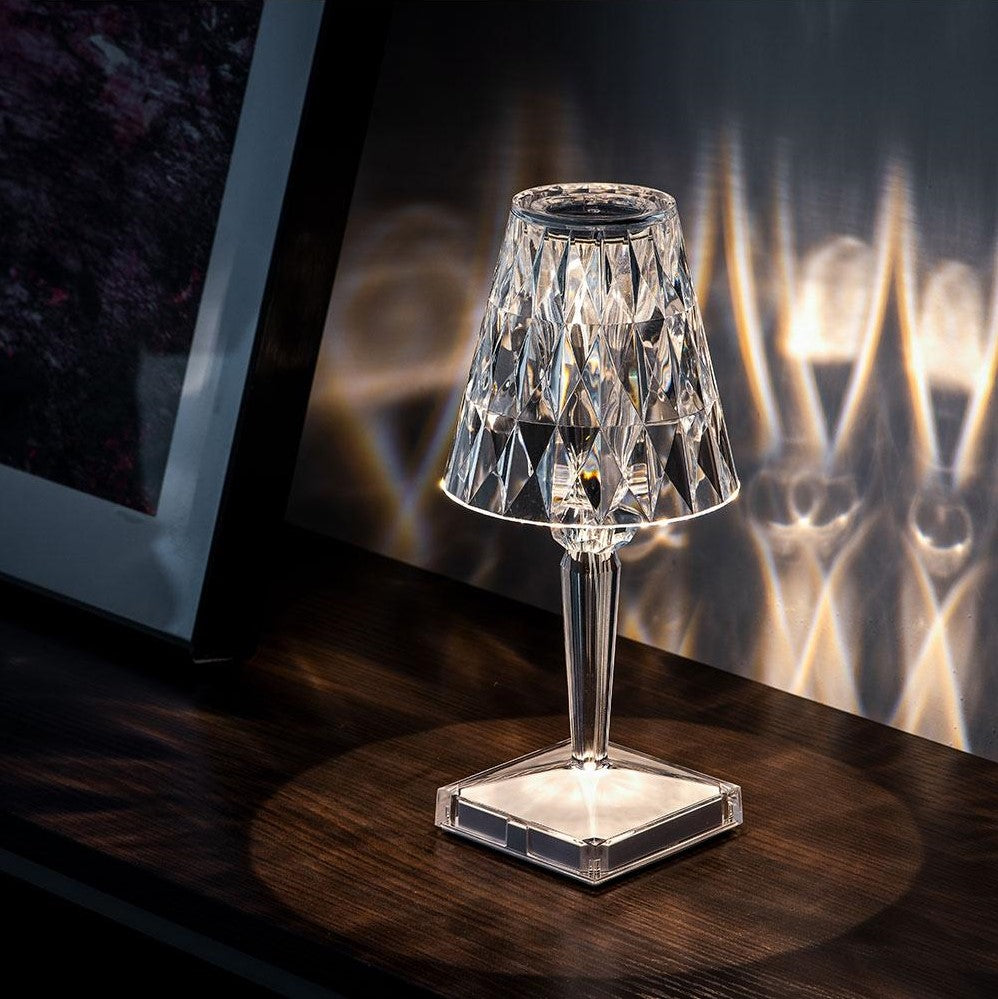 Aurelia Shimmer Crystal Table Lamp With Touch Sensor
