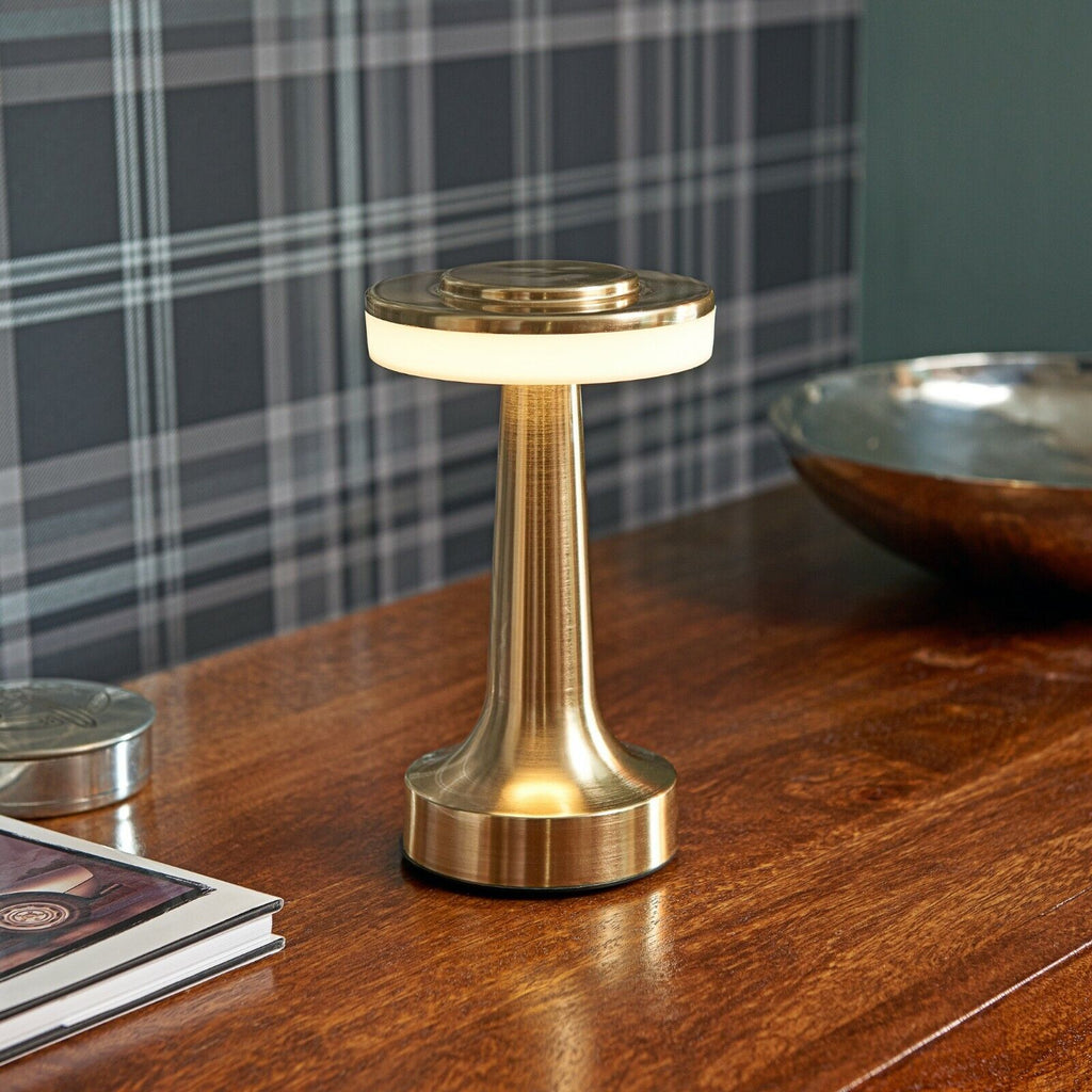 Lunara Vintage Bar Table Lamp In Metallic Finishes