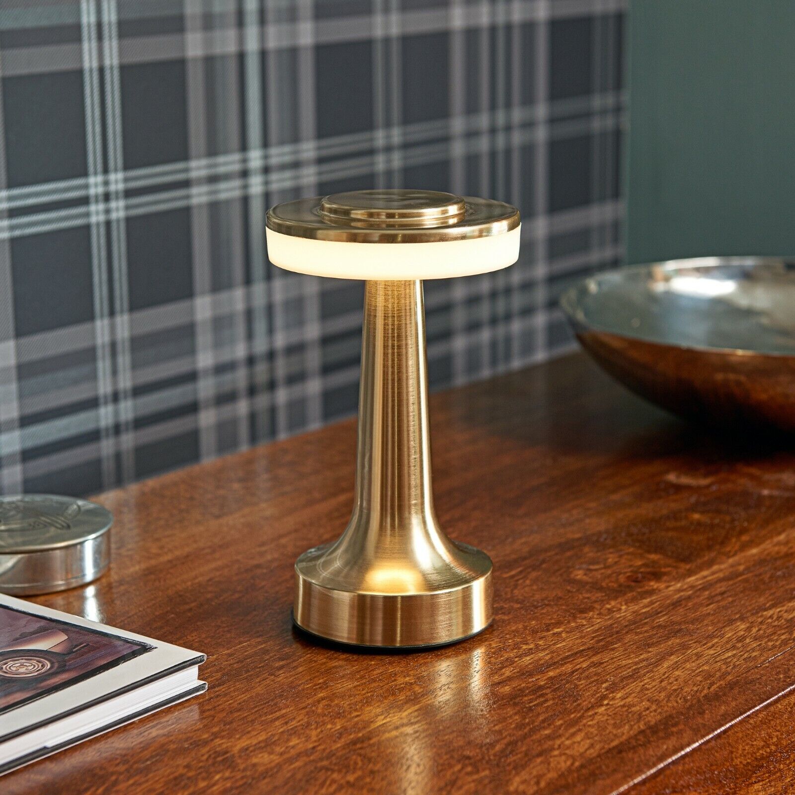 Lunara Vintage Bar Table Lamp In Metallic Finishes