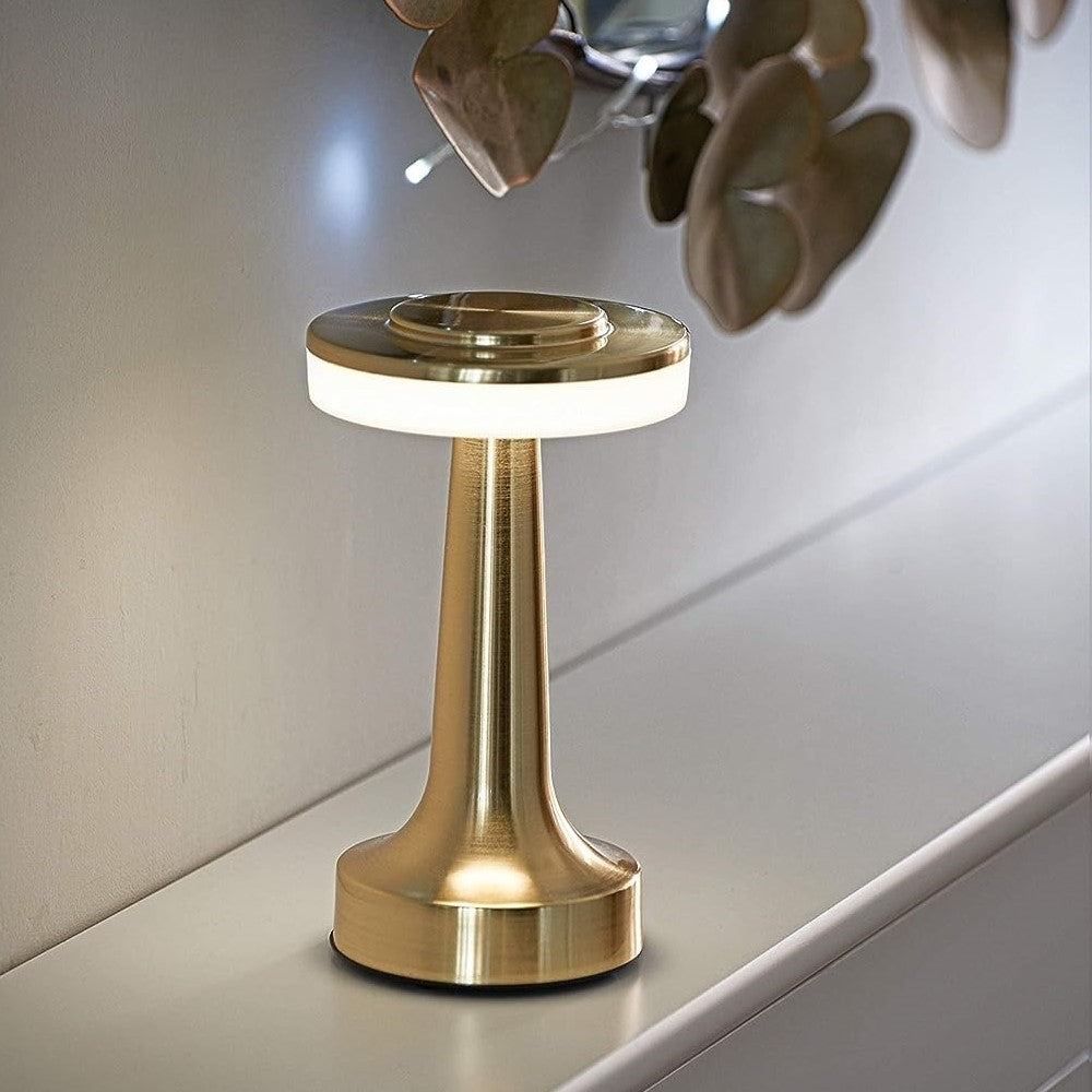 Lunara Vintage Bar Table Lamp In Metallic Finishes
